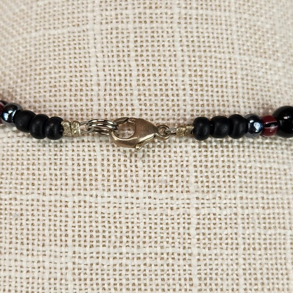 Bad Ass Kona Coffee Donkey Charm Beaded Necklace Park City Utah Snowboarder - Picture 5 of 6